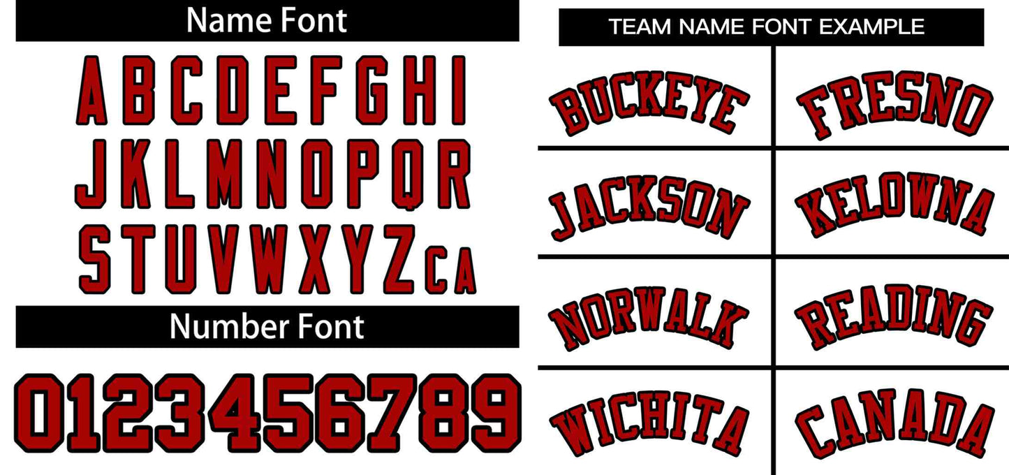 Custom White Red-Black Classic Style Authentic Two-Button Softball Jersey Limited