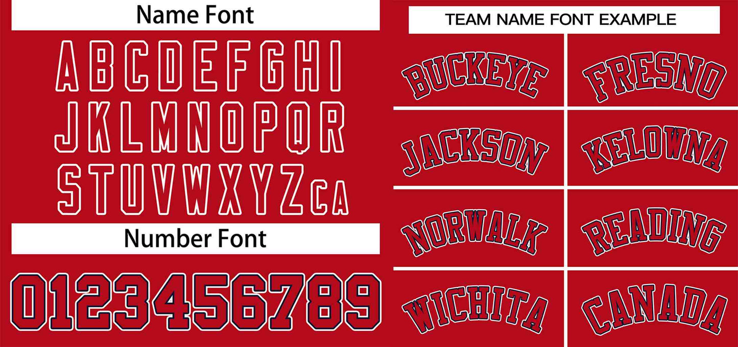 Custom Red Red-White Classic Style Authentic Two-Button Softball Jersey Limited