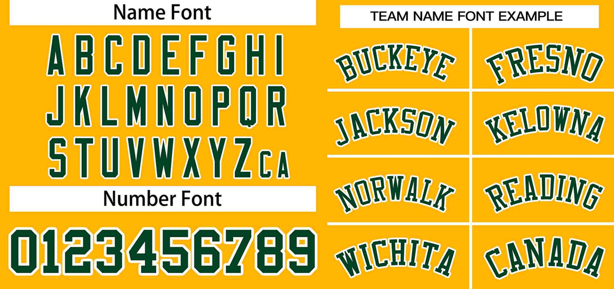 Custom Gold Kelly Green-White Classic Style Authentic Two-Button Softball Jersey Limited