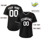 Custom Black White Classic Style Authentic Pullover Baseball Jersey Limited