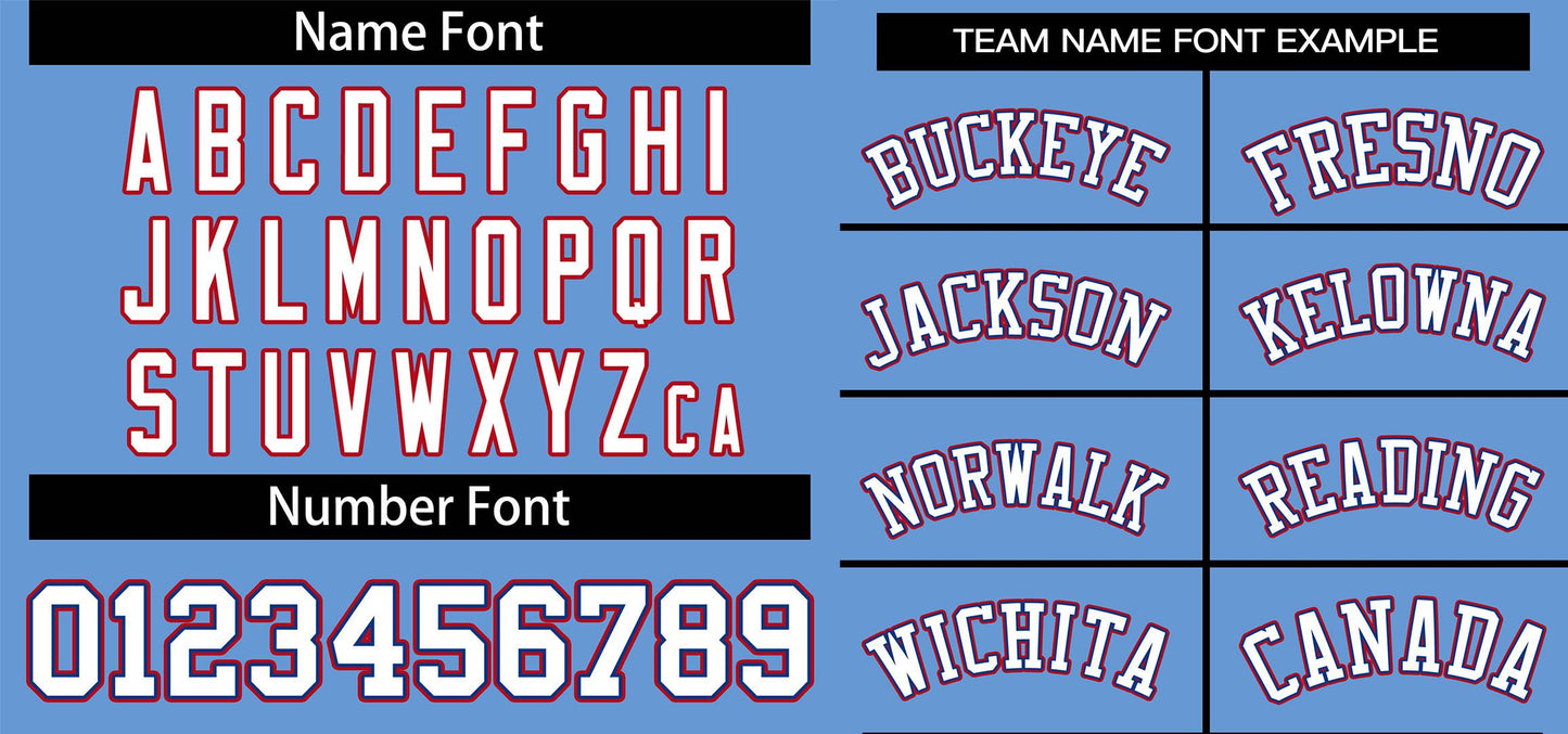 Custom Light Blue White Classic Style Authentic Pullover Baseball Jersey Limited