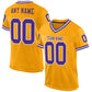 Custom Gold Purple-White Mesh Authentic Throwback Football Jersey Limited