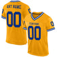 Custom Gold Royal-White Mesh Authentic Throwback Football Jersey Limited