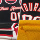 Custom Gold Red Navy-White Authentic Throwback Basketball Jersey Limited