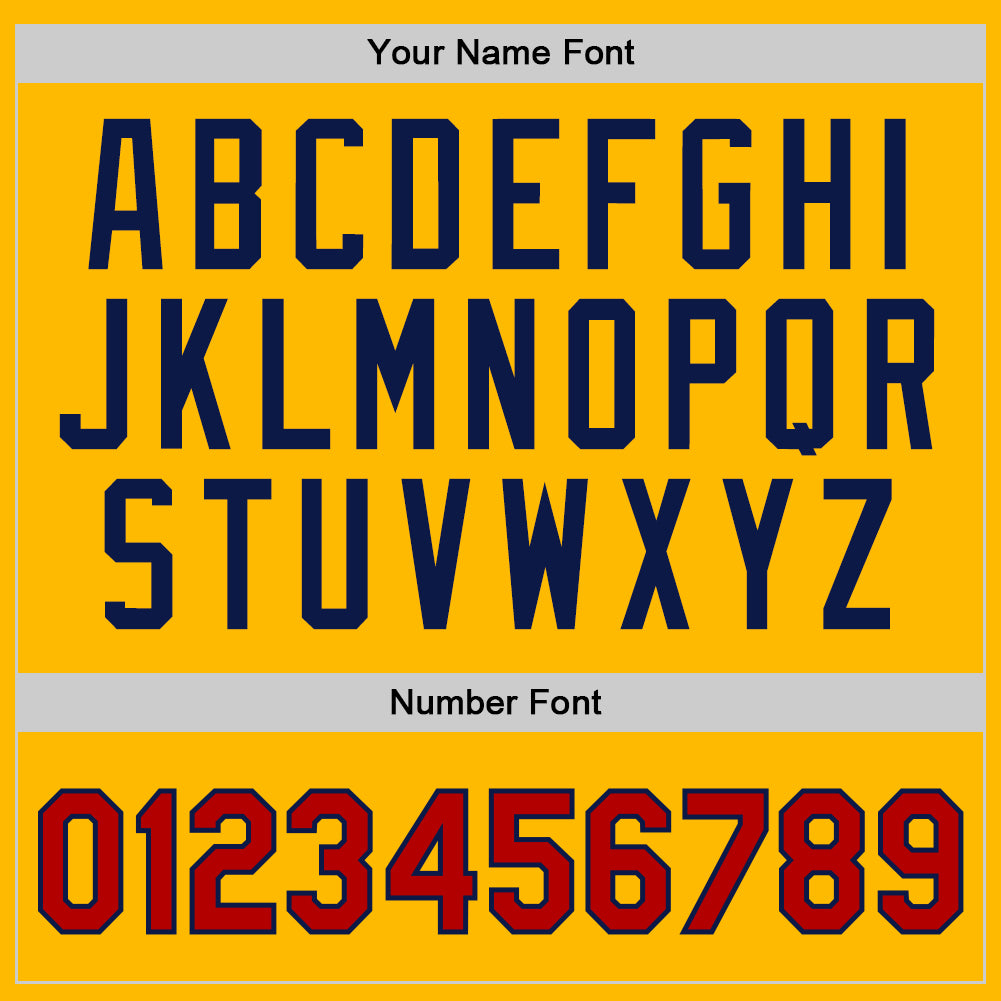 Custom Gold Red Navy-White Authentic Throwback Basketball Jersey Limited