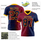Custom Navy Maroon-Gold Authentic Gradient Fashion Football Jersey Limited