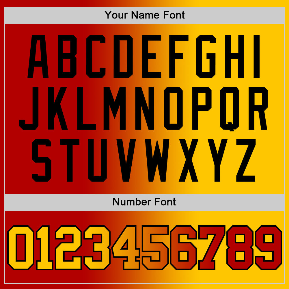 Custom Red Yellow-Black Authentic Gradient Fashion Basketball Jersey Limited