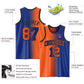 Custom Royal Orange-Black Authentic Gradient Fashion Basketball Jersey Limited