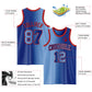 Custom Royal Light Blue-Red Authentic Gradient Fashion Basketball Jersey Limited
