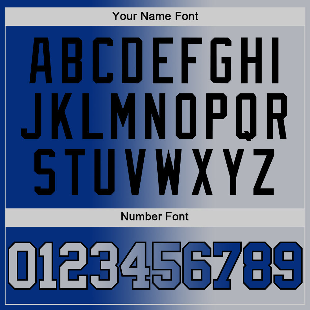 Custom Royal Gray-Black Authentic Gradient Fashion Basketball Jersey Limited