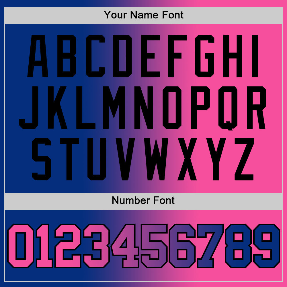 Custom Royal Pink-Black Authentic Gradient Fashion Basketball Jersey Limited