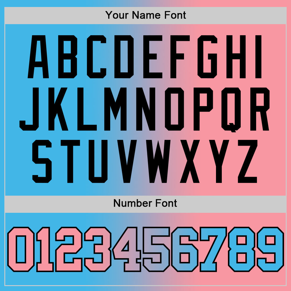 Custom Sky Blue Medium Pink-Black Authentic Gradient Fashion Basketball Jersey Limited