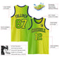 Custom Neon Yellow Neon Green-Navy Authentic Gradient Fashion Basketball Jersey Limited