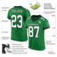 Custom Grass Green White-Black Mesh Authentic Football Jersey Limited
