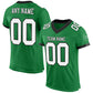 Custom Grass Green White-Black Mesh Authentic Football Jersey Limited