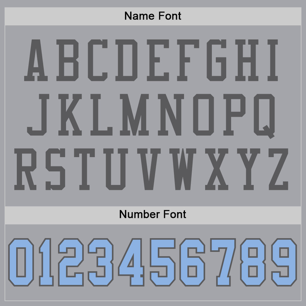 Custom Gray Light Blue-Steel Gray Mesh Authentic Football Jersey Limited