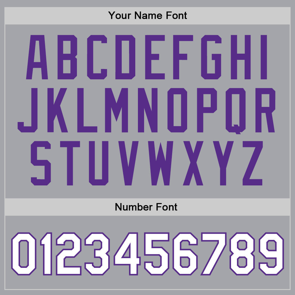 Custom Gray White-Purple Authentic Throwback Basketball Jersey Limited