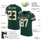 Custom Green Cream-Black Mesh Authentic Football Jersey Limited
