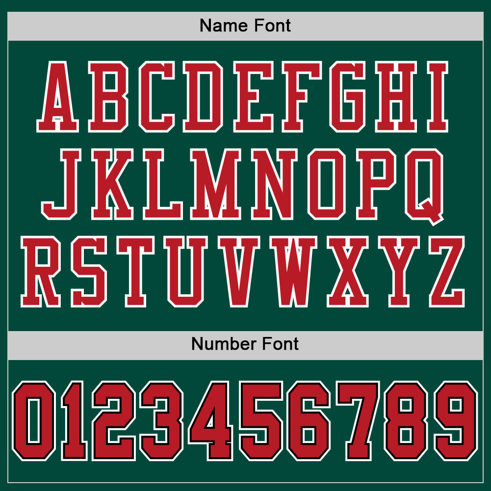 Custom Green Red-Black Mesh Authentic Throwback Football Jersey Limited