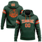 Custom Stitched Green Orange-White Football Pullover Sweatshirt Hoodie Limited