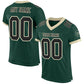 Custom Green Black-Cream Mesh Authentic Football Jersey Limited