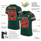 Custom Green Red-Cream Mesh Authentic Football Jersey Limited