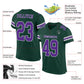 Custom Green Purple-Gray Mesh Authentic Football Jersey Limited