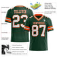 Custom Green White-Orange Mesh Authentic Football Jersey Limited