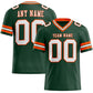 Custom Green White-Orange Mesh Authentic Football Jersey Limited