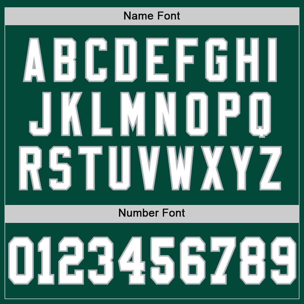 Custom Green White-Gray Mesh Authentic Throwback Football Jersey Limited