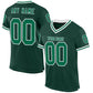 Custom Green Kelly Green-White Mesh Authentic Throwback Football Jersey Limited