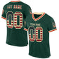 Custom Green Vintage USA Flag Cream-Red Mesh Authentic Throwback Football Jersey Limited