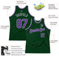 Custom Green Purple-Gray Authentic Throwback Basketball Jersey Limited