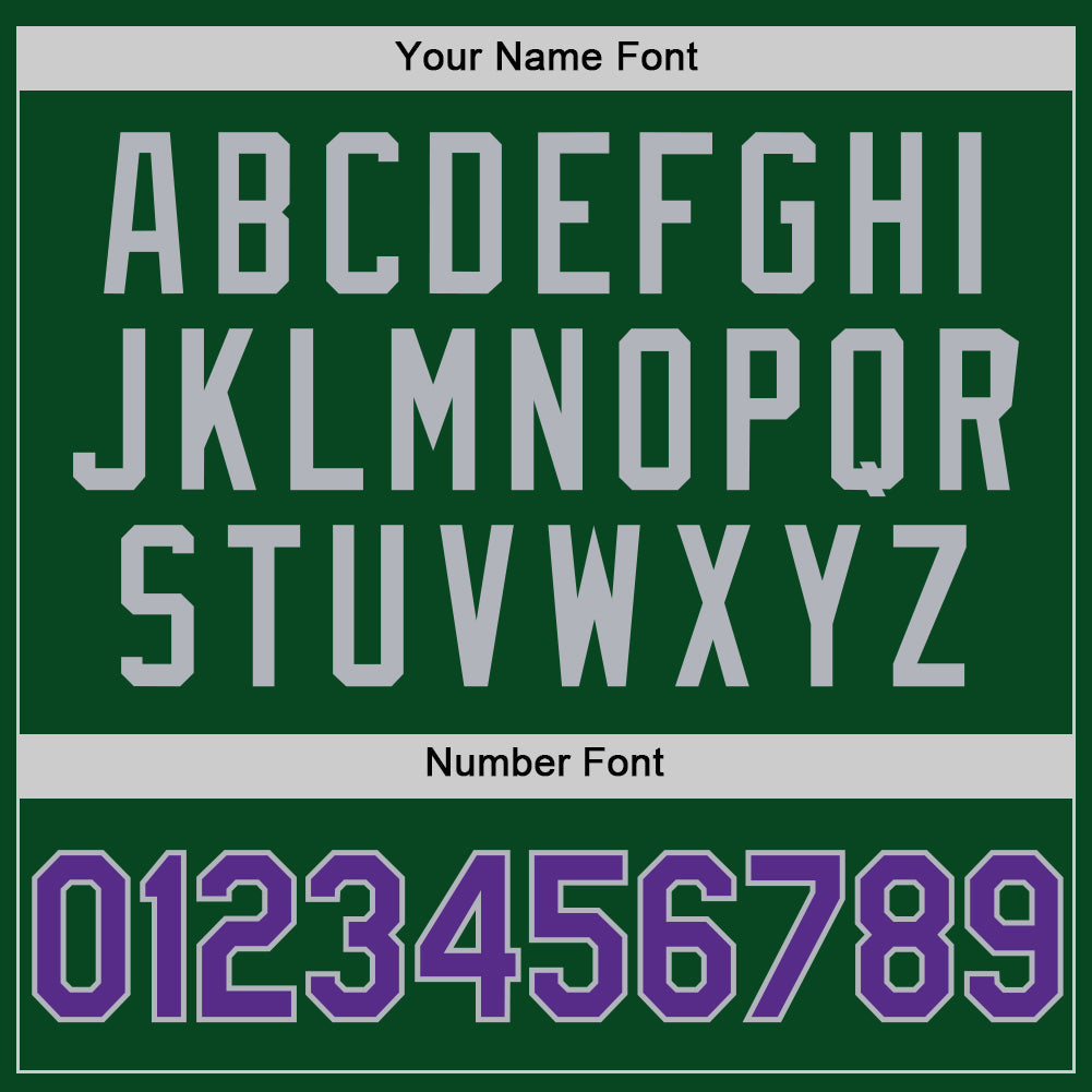 Custom Green Purple-Gray Authentic Throwback Basketball Jersey Limited