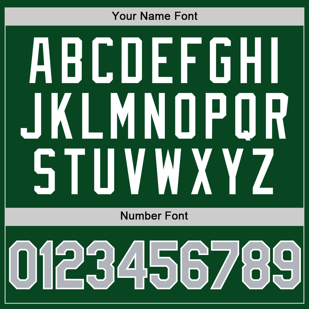 Custom Green Gray-White Authentic Throwback Basketball Jersey Limited