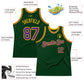 Custom Green Purple-Gold Authentic Throwback Basketball Jersey Limited