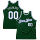 Custom Green White Royal-Gray Authentic Throwback Basketball Jersey