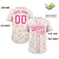 Custom Pink Pink-White Graffiti Pattern Authentic Flamingo Baseball Jersey Limited