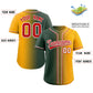 Custom Green Red-White Gradient Fashion Authentic Baseball Jersey Limited