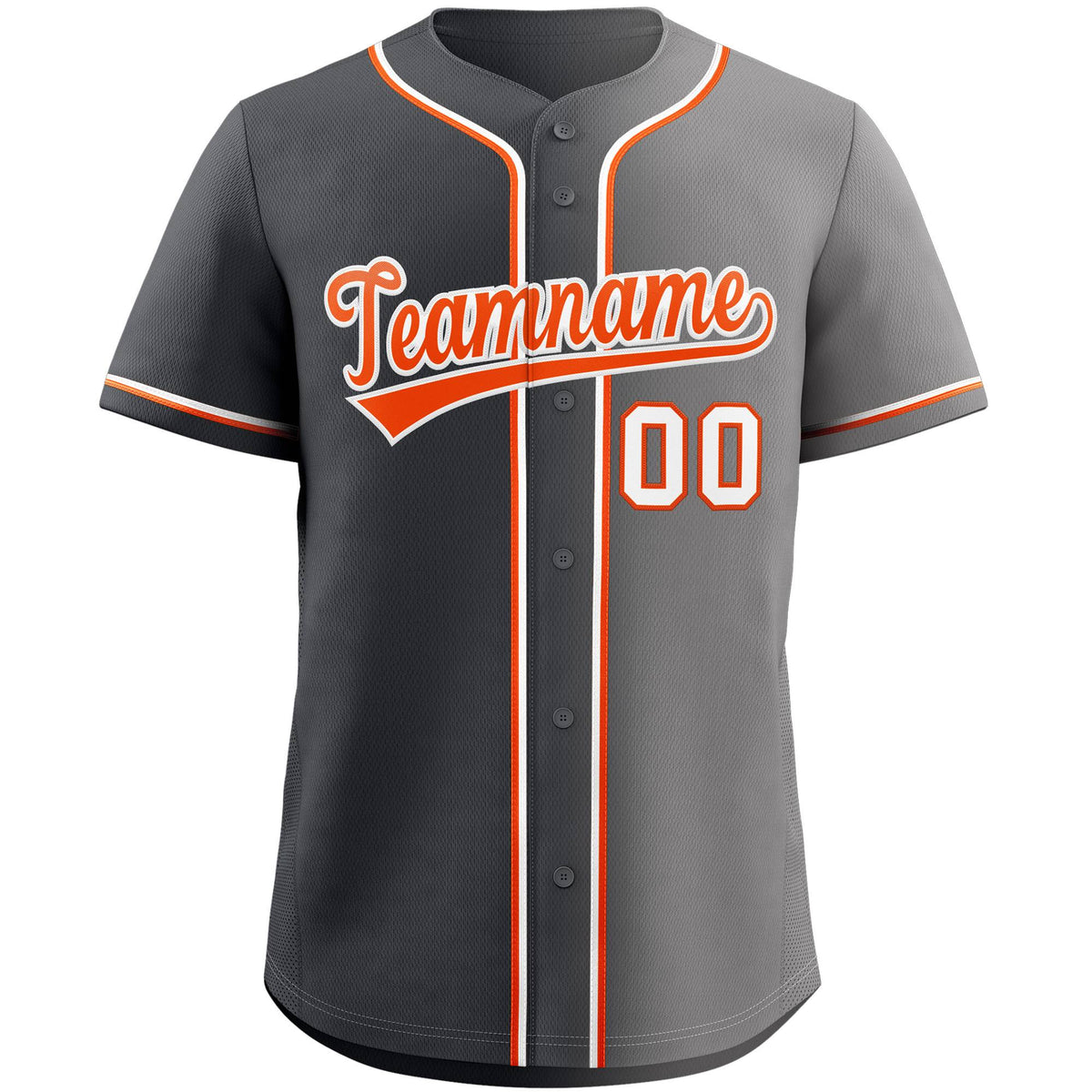 Custom Gray Orange-WhiteGradient Fashion Authentic Baseball Jersey Limited