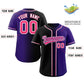 Custom Purple Pink Gradient Fashion Authentic Baseball Jersey Limited