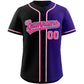 Custom Purple Pink Gradient Fashion Authentic Baseball Jersey Limited