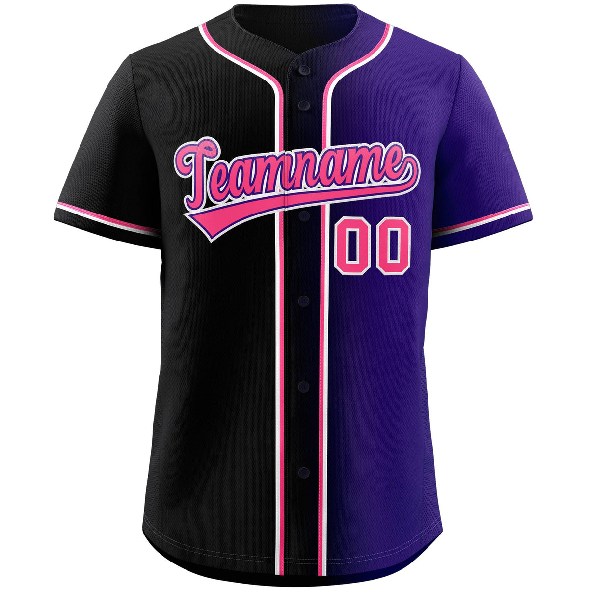 Custom Purple Pink Gradient Fashion Authentic Baseball Jersey Limited