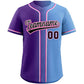 Custom Purple Black-Pink Gradient Fashion Authentic Baseball Jersey Limited
