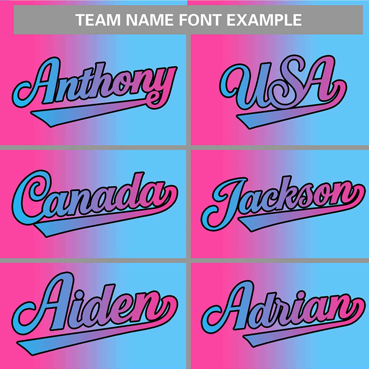 Custom Pink Blue-Black Gradient Fashion Authentic Baseball Jersey Limited