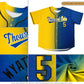 Custom Royal Yellow-Black Gradient Fashion Authentic Baseball Jersey Limited
