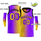 Custom Yellow Purple-Black Gradient Fashion Tops Basketball Jersey Limited