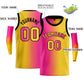 Custom Yellow Pink-Black Gradient Fashion Tops Basketball Jersey Limited