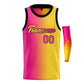 Custom Yellow Pink-Black Gradient Fashion Tops Basketball Jersey Limited