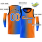 Custom Blue Orange-White Gradient Fashion Tops Basketball Jersey Limited